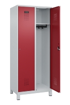C+P Spind Evolo PLUS 049010-12 mit Füßen 1 Abt. 400mm Zylinderschloss (HxBxT) 1950x400x500mm 7035/0010