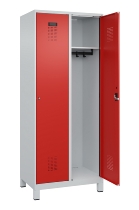 C+P Spind Evolo PLUS 049010-12 mit Füßen 1 Abt. 400mm Zylinderschloss (HxBxT) 1950x400x500mm 7035/0010