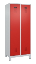 C+P Spind Evolo PLUS 049010-12 mit Füßen 1 Abt. 400mm Zylinderschloss (HxBxT) 1950x400x500mm 7035/0010