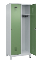 C+P Spind Evolo PLUS 049010-12 mit Füßen 1 Abt. 400mm Zylinderschloss (HxBxT) 1950x400x500mm 7035/0010