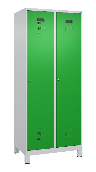C+P Spind Evolo PLUS 049010-12 mit Füßen 1 Abt. 400mm Zylinderschloss (HxBxT) 1950x400x500mm 7035/0010