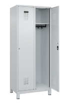 C+P Spind Evolo PLUS 049010-12 mit Füßen 1 Abt. 400mm Zylinderschloss (HxBxT) 1950x400x500mm 7035/0010