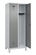 C+P Spind Evolo PLUS 049010-12 mit Füßen 1 Abt. 400mm Zylinderschloss (HxBxT) 1950x400x500mm 7035/0010