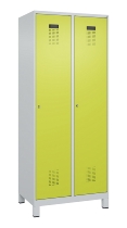 C+P Spind Evolo PLUS 049010-12 mit Füßen 1 Abt. 400mm Zylinderschloss (HxBxT) 1950x400x500mm 7035/0010