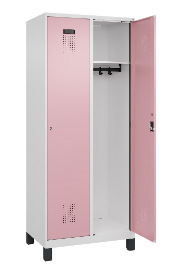 C+P Spind Evolo PLUS 049010-12 mit Füßen 1 Abt. 400mm Zylinderschloss (HxBxT) 1950x400x500mm 7035/0010