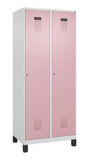 C+P Spind Evolo PLUS 049010-12 mit Füßen 1 Abt. 400mm Zylinderschloss (HxBxT) 1950x400x500mm 7035/0010
