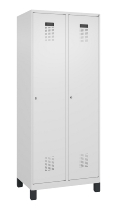 C+P Spind Evolo PLUS 049010-12 mit Füßen 1 Abt. 400mm Zylinderschloss (HxBxT) 1950x400x500mm 7035/0010