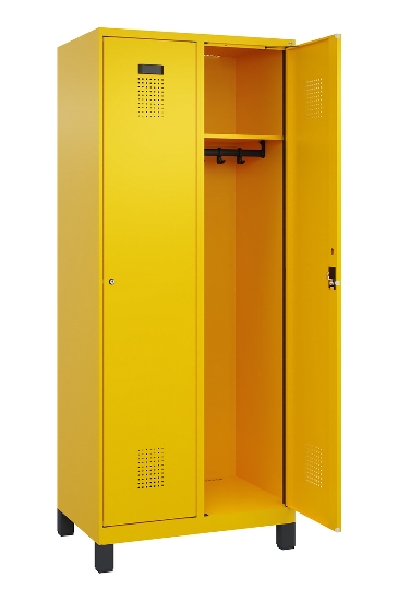 C+P Spind Evolo PLUS 049010-12 mit Füßen 1 Abt. 400mm Zylinderschloss (HxBxT) 1950x400x500mm 1023/1023