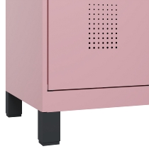 C+P Wäsche-Spind Evolo PLUS 049010-22B mit Füßen 2 Abt.je 400mm Drehriegel (HxBxT) 1950x800x500mm 0010/0010