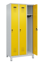 C+P Spind Evolo PLUS 049010-12 mit Füßen 1 Abt. 400mm Zylinderschloss (HxBxT) 1950x400x500mm 7035/0010