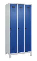 C+P Spind Evolo PLUS 049010-12 mit Füßen 1 Abt. 400mm Zylinderschloss (HxBxT) 1950x400x500mm 7035/0010