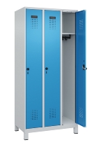 C+P Spind Evolo PLUS 049010-12 mit Füßen 1 Abt. 400mm Zylinderschloss (HxBxT) 1950x400x500mm 7035/0010