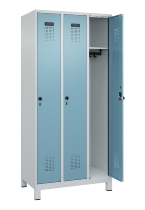 C+P Spind Evolo PLUS 049010-12 mit Füßen 1 Abt. 400mm Zylinderschloss (HxBxT) 1950x400x500mm 7035/0010
