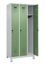 C+P Spind Evolo PLUS 049010-12 mit Füßen 1 Abt. 400mm Zylinderschloss (HxBxT) 1950x400x500mm 7035/0010