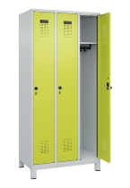 C+P Spind Evolo PLUS 049010-12 mit Füßen 1 Abt. 400mm Zylinderschloss (HxBxT) 1950x400x500mm 7035/0010
