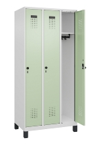 C+P Spind Evolo PLUS 049010-12 mit Füßen 1 Abt. 400mm Zylinderschloss (HxBxT) 1950x400x500mm 7035/0010