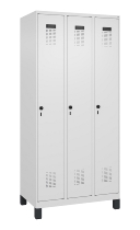 C+P Spind Evolo PLUS 049010-12 mit Füßen 1 Abt. 400mm Zylinderschloss (HxBxT) 1950x400x500mm 7035/0010