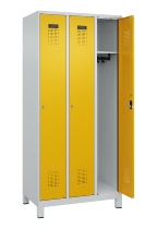 C+P Spind Evolo PLUS 049010-12 mit Füßen 1 Abt. 400mm Zylinderschloss (HxBxT) 1950x400x500mm 7035/0010