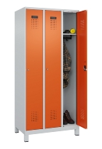 C+P Spind Evolo PLUS 049010-12 mit Füßen 1 Abt. 400mm Zylinderschloss (HxBxT) 1950x400x500mm 7035/0010