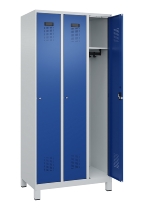 C+P Spind Evolo PLUS 049010-12 mit Füßen 1 Abt. 400mm Zylinderschloss (HxBxT) 1950x400x500mm 7035/0010