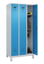 C+P Spind Evolo PLUS 049010-12 mit Füßen 1 Abt. 400mm Zylinderschloss (HxBxT) 1950x400x500mm 7035/0010