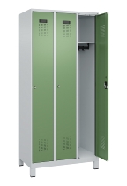 C+P Spind Evolo PLUS 049010-12 mit Füßen 1 Abt. 400mm Zylinderschloss (HxBxT) 1950x400x500mm 7035/0010