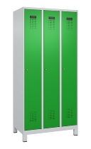 C+P Spind Evolo PLUS 049010-12 mit Füßen 1 Abt. 400mm Zylinderschloss (HxBxT) 1950x400x500mm 7035/0010