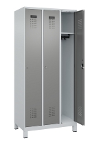 C+P Spind Evolo PLUS 049010-12 mit Füßen 1 Abt. 400mm Zylinderschloss (HxBxT) 1950x400x500mm 7035/0010