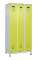 C+P Spind Evolo PLUS 049010-12 mit Füßen 1 Abt. 400mm Zylinderschloss (HxBxT) 1950x400x500mm 7035/0010