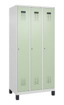 C+P Spind Evolo PLUS 049010-12 mit Füßen 1 Abt. 400mm Zylinderschloss (HxBxT) 1950x400x500mm 7035/0010