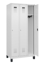 C+P Spind Evolo PLUS 049010-12 mit Füßen 1 Abt. 400mm Zylinderschloss (HxBxT) 1950x400x500mm 7035/0010