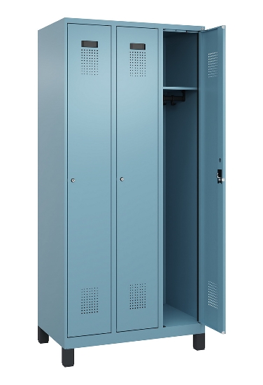 C+P Spind Evolo PLUS 049010-12 mit Füßen 1 Abt. 400mm Zylinderschloss (HxBxT) 1950x400x500mm 1023/1023
