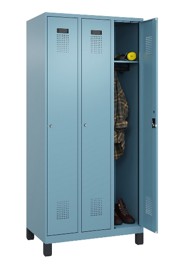 C+P Spind Evolo PLUS 049010-12 mit Füßen 1 Abt. 400mm Zylinderschloss (HxBxT) 1950x400x500mm 1023/1023