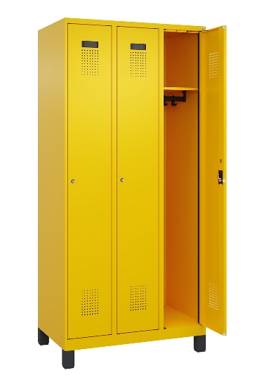 C+P Spind Evolo PLUS 049010-12 mit Füßen 1 Abt. 400mm Zylinderschloss (HxBxT) 1950x400x500mm 1023/1023
