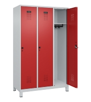 C+P Spind Evolo PLUS 049010-12 mit Füßen 1 Abt. 400mm Zylinderschloss (HxBxT) 1950x400x500mm 7035/0010