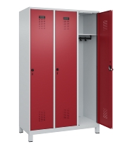 C+P Spind Evolo PLUS 049010-12 mit Füßen 1 Abt. 400mm Zylinderschloss (HxBxT) 1950x400x500mm 7035/0010