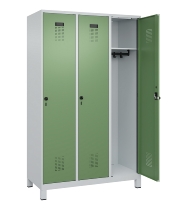 C+P Spind Evolo PLUS 049010-12 mit Füßen 1 Abt. 400mm Zylinderschloss (HxBxT) 1950x400x500mm 7035/0010