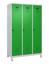 C+P Spind Evolo PLUS 049010-12 mit Füßen 1 Abt. 400mm Zylinderschloss (HxBxT) 1950x400x500mm 7035/0010