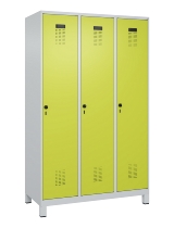 C+P Spind Evolo PLUS 049010-12 mit Füßen 1 Abt. 400mm Zylinderschloss (HxBxT) 1950x400x500mm 7035/0010
