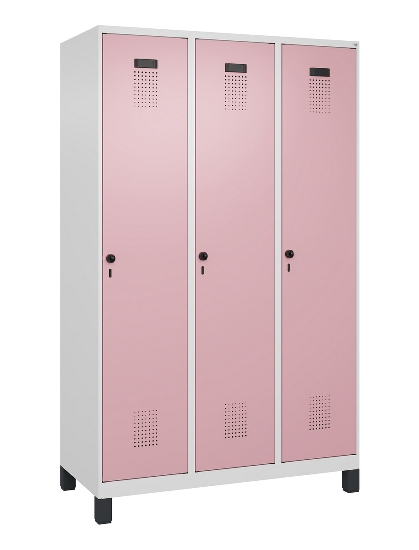 C+P Spind Evolo PLUS 049010-12 mit Füßen 1 Abt. 400mm Zylinderschloss (HxBxT) 1950x400x500mm 7035/0010