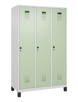 C+P Spind Evolo PLUS 049010-12 mit Füßen 1 Abt. 400mm Zylinderschloss (HxBxT) 1950x400x500mm 7035/0010