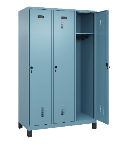 C+P Spind Evolo PLUS 049010-12 mit Füßen 1 Abt. 400mm Zylinderschloss (HxBxT) 1950x400x500mm 1023/1023