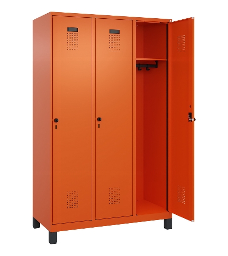 C+P Spind Evolo PLUS 049010-12 mit Füßen 1 Abt. 400mm Zylinderschloss (HxBxT) 1950x400x500mm 1023/1023