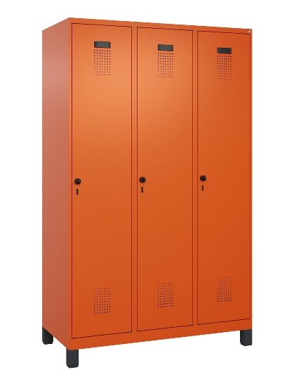 C+P Spind Evolo PLUS 049010-12 mit Füßen 1 Abt. 400mm Zylinderschloss (HxBxT) 1950x400x500mm 1023/1023