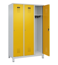 C+P Spind Evolo PLUS 049010-12 mit Füßen 1 Abt. 400mm Zylinderschloss (HxBxT) 1950x400x500mm 7035/0010