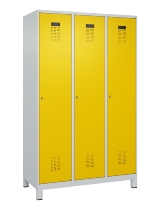 C+P Spind Evolo PLUS 049010-12 mit Füßen 1 Abt. 400mm Zylinderschloss (HxBxT) 1950x400x500mm 7035/0010