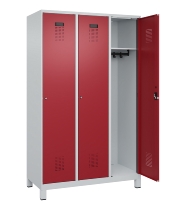 C+P Spind Evolo PLUS 049010-12 mit Füßen 1 Abt. 400mm Zylinderschloss (HxBxT) 1950x400x500mm 7035/0010