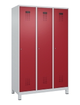 C+P Spind Evolo PLUS 049010-12 mit Füßen 1 Abt. 400mm Zylinderschloss (HxBxT) 1950x400x500mm 7035/0010