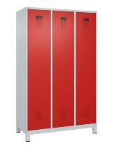 C+P Spind Evolo PLUS 049010-12 mit Füßen 1 Abt. 400mm Zylinderschloss (HxBxT) 1950x400x500mm 7035/0010