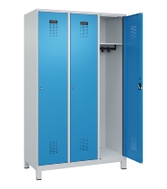 C+P Spind Evolo PLUS 049010-12 mit Füßen 1 Abt. 400mm Zylinderschloss (HxBxT) 1950x400x500mm 7035/0010